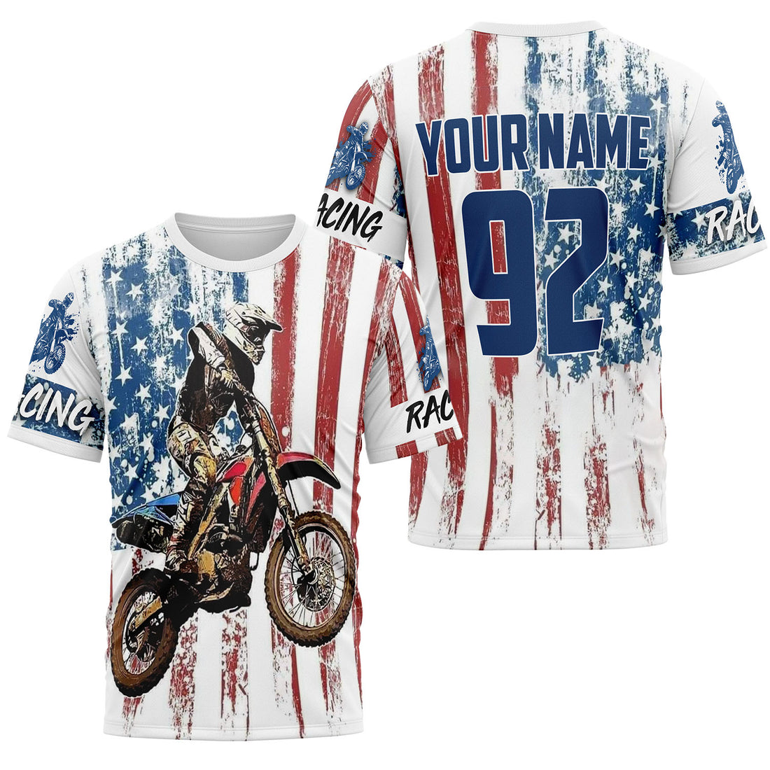 Personalized Dirt Bike Riding Jersey UPF30+ for Adult & Youth | Motocross MX Jersey Off-Road Enduro MTB ECG0904253