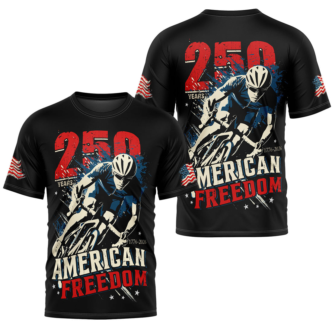 USA Freedom 250th Dirt Bike Riding Jersey UPF30+ for Adult & Youth | Patriotic American Flag Motocross MX Jersey | Off-Road Enduro MTB ECG14042601