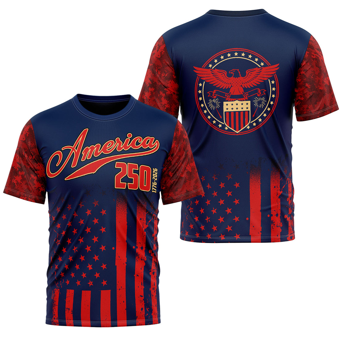 USA Freedom 250th Dirt Bike Riding Jersey UPF30+ for Adult & Youth | Patriotic American Flag Motocross MX Jersey | Off-Road Enduro MTB ECG14042603