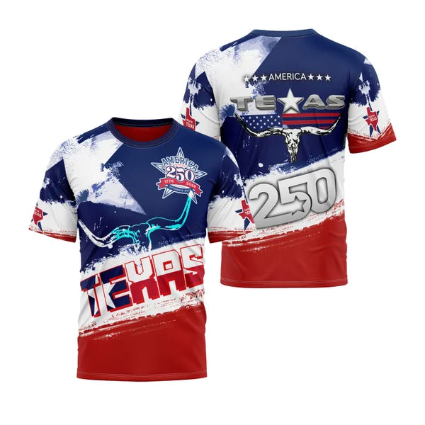 America 250 Texas Motocross Jersey – Patriotic USA Eagle 250 Years Anniversary Dirt Bike MTB Off-Road Riding Shirt Adult & Youth ECG13042603