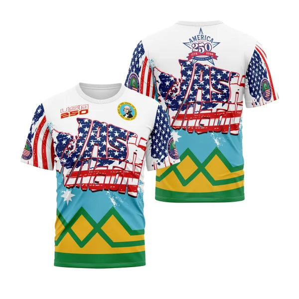 America 250 Washington Motocross Jersey – Patriotic USA Eagle 250 Years Anniversary Dirt Bike MTB Off-Road Riding Shirt Adult & Youth ECG13042606
