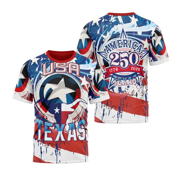 America 250 Texas Motocross Jersey – Patriotic USA Eagle 250 Years Anniversary Dirt Bike MTB Off-Road Riding Shirt Adult & Youth ECG13042601